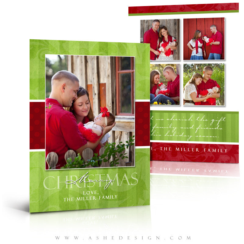 5x7 Flat Christmas Card - Merry & Bright