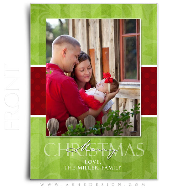5x7 Flat Christmas Card - Merry & Bright