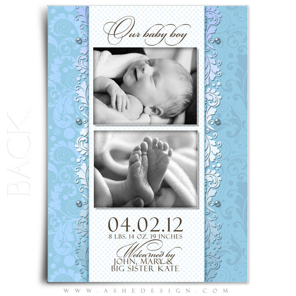 Milan Lucas Birth Announcement Template