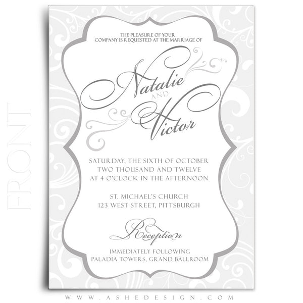 5x7 Flat Wedding Invitation - On This Day