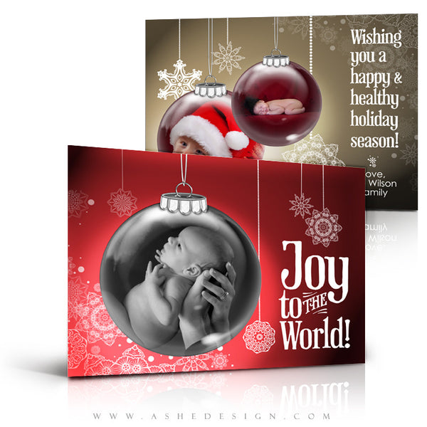 5x7 Flat Christmas Card - Ornamental
