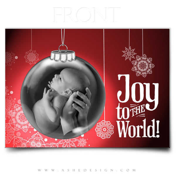 5x7 Flat Christmas Card - Ornamental