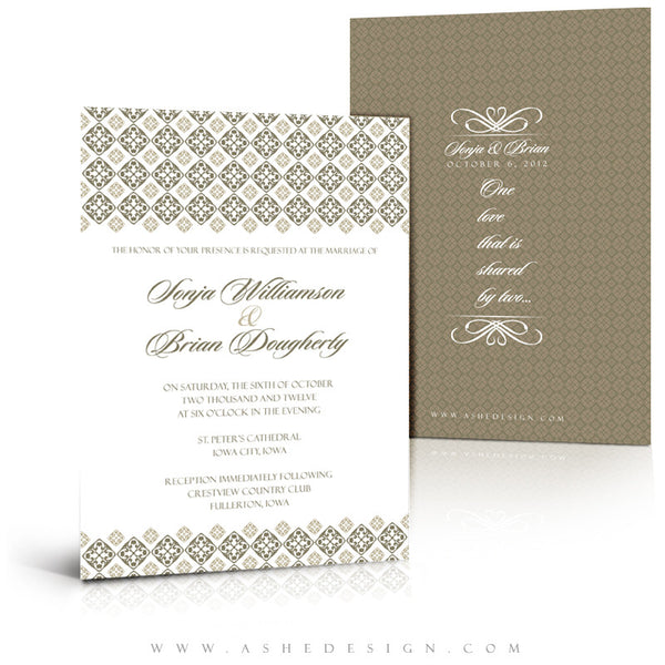 5x7 Flat Wedding Invitation - Our Destiny