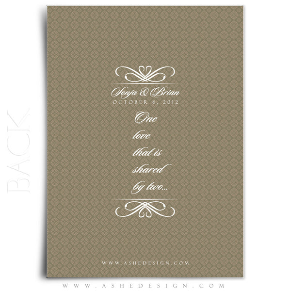 5x7 Flat Wedding Invitation - Our Destiny