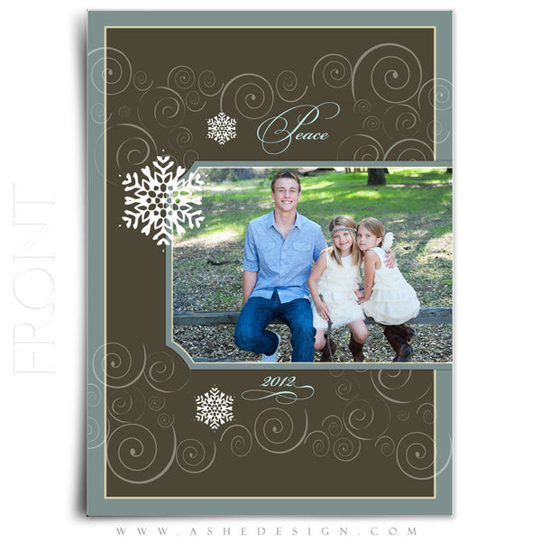 5x7 Flat Christmas Card - Peace on Earth