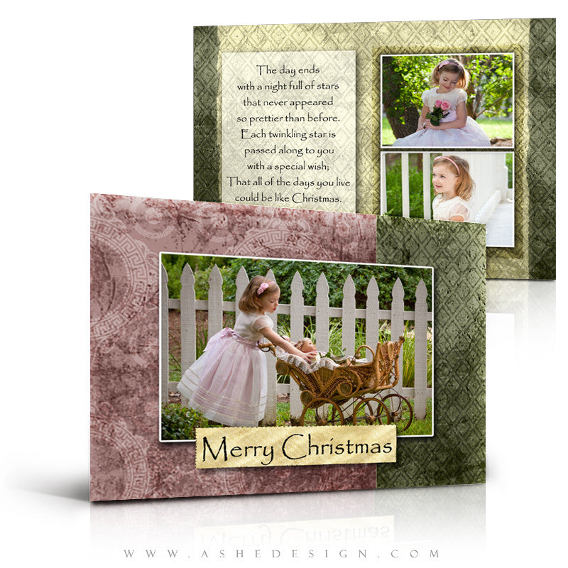 5x7 Flat Christmas Card - Pear Berry