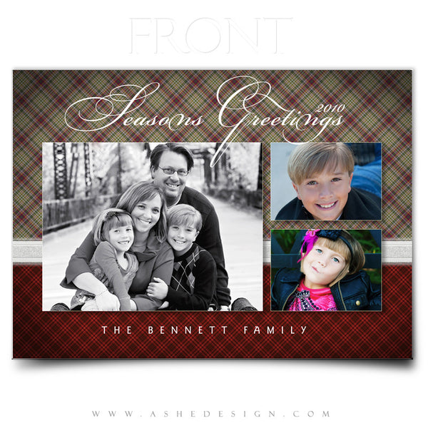 5x7 Flat Christmas Card - Perfectly Plaid