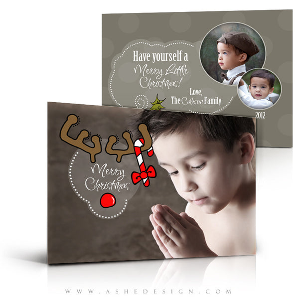 5x7 Flat Christmas Card - Rudolph