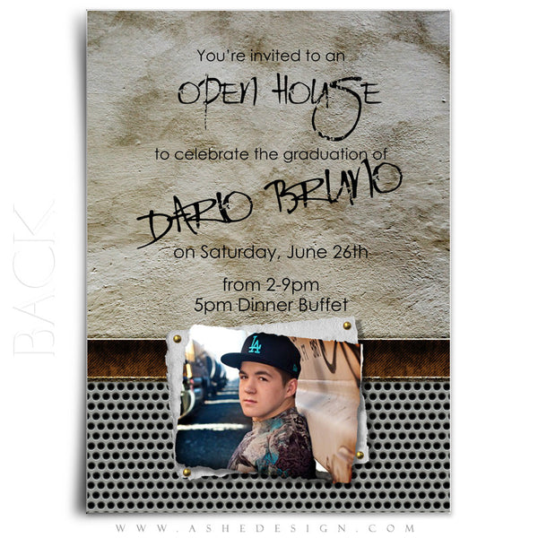 5x7 Flat Graduation Card - Scrap Metal