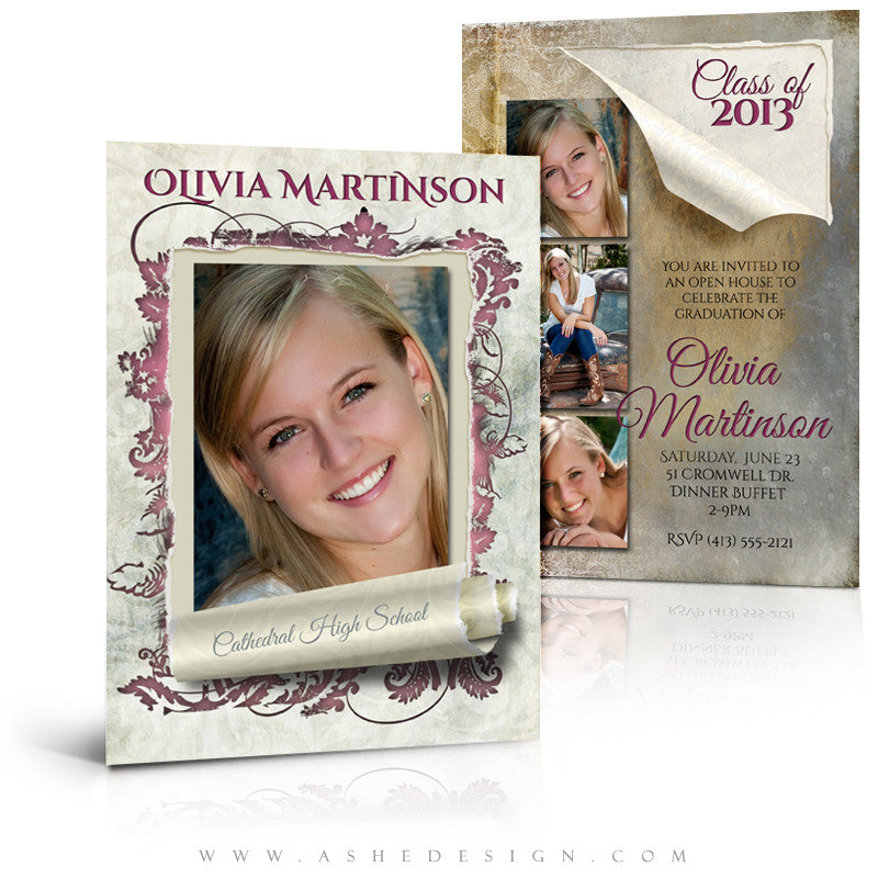 5x7 Flat Card Design - Scrolled