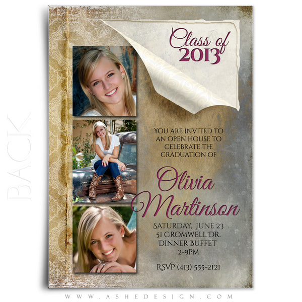 5x7 Flat Card Design - Scrolled