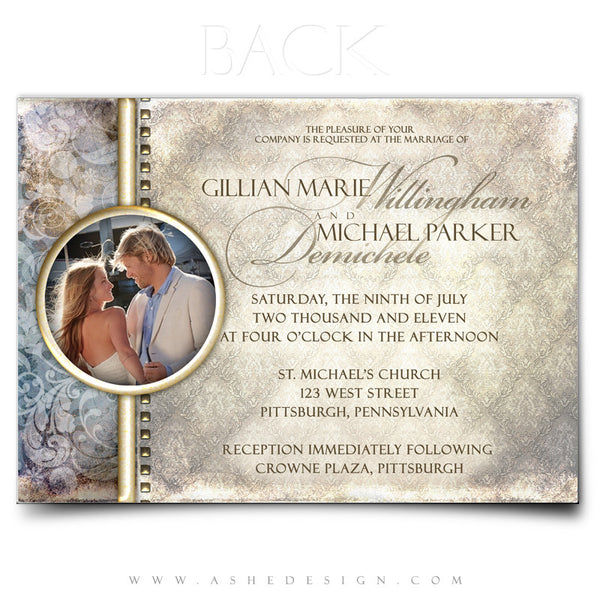 5x7 Flat Wedding Invitation - Something New