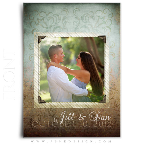 5x7 Flat Wedding Invitation - Something Old