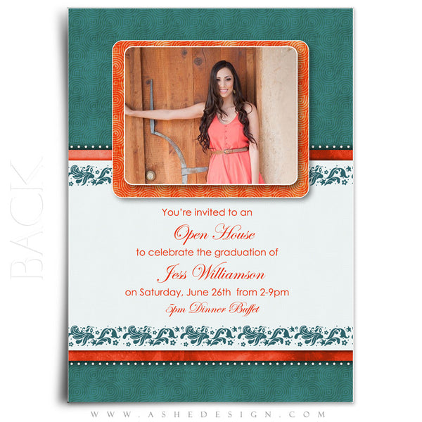 5x7 Flat Card Design - Tangerine Tango