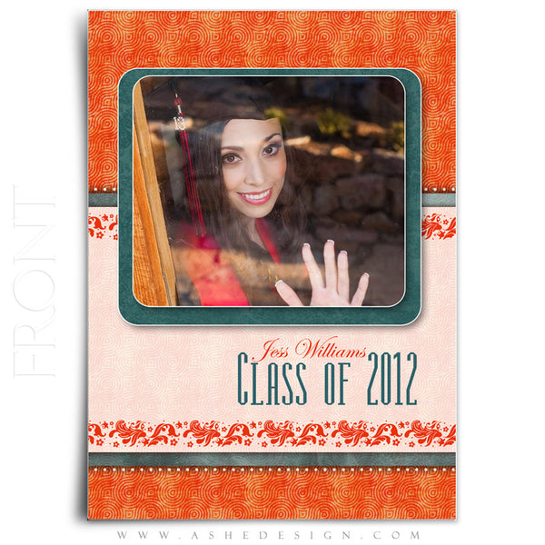 5x7 Flat Card Design - Tangerine Tango