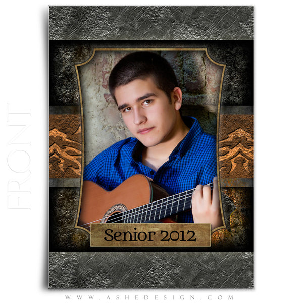 5x7 Flat Senior Boy Graduation Card - Tattooed
