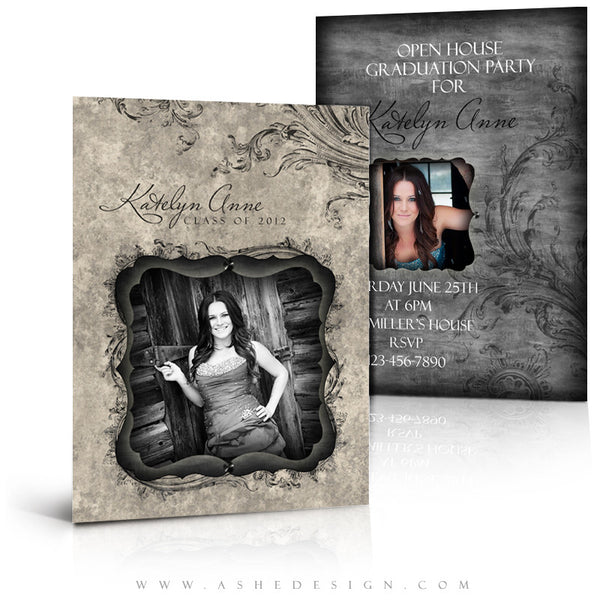 5x7 Flat Graduation Card - Timeless Beauty