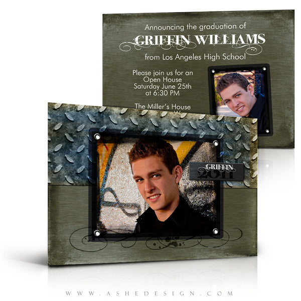 5x7 Flat Graduation Card - Urban Blade