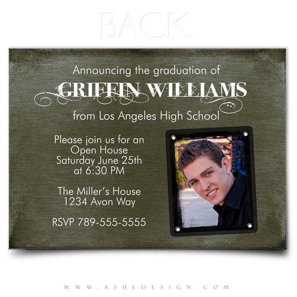 5x7 Flat Graduation Card - Urban Blade