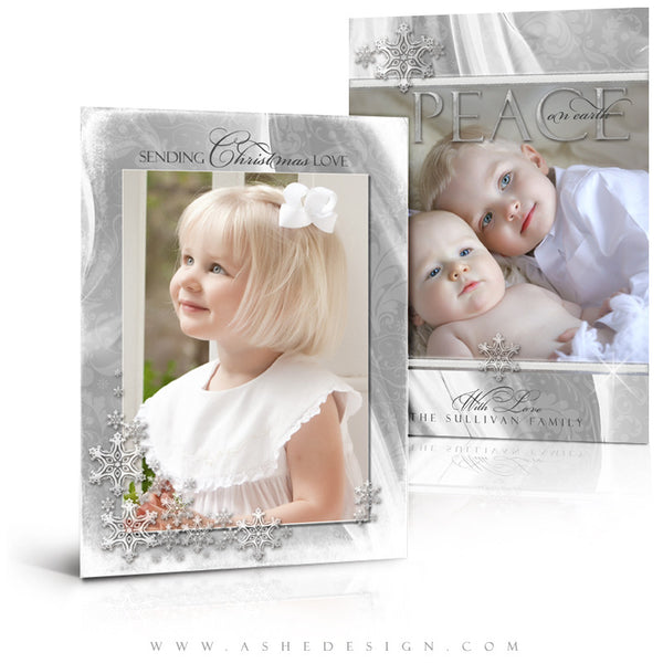 5x7 Flat Christmas Card - White Christmas