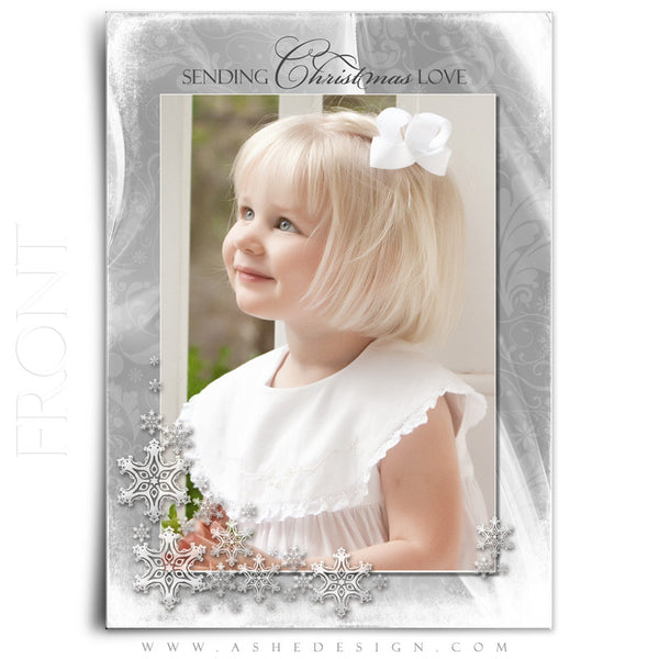 5x7 Flat Christmas Card - White Christmas