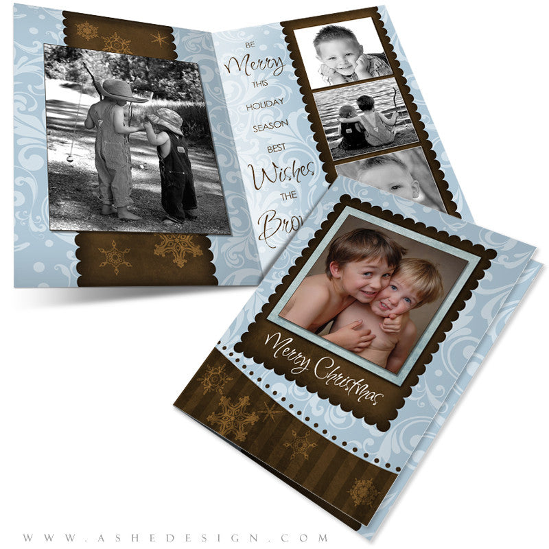 5x7 Folded Card Design - Be Merry