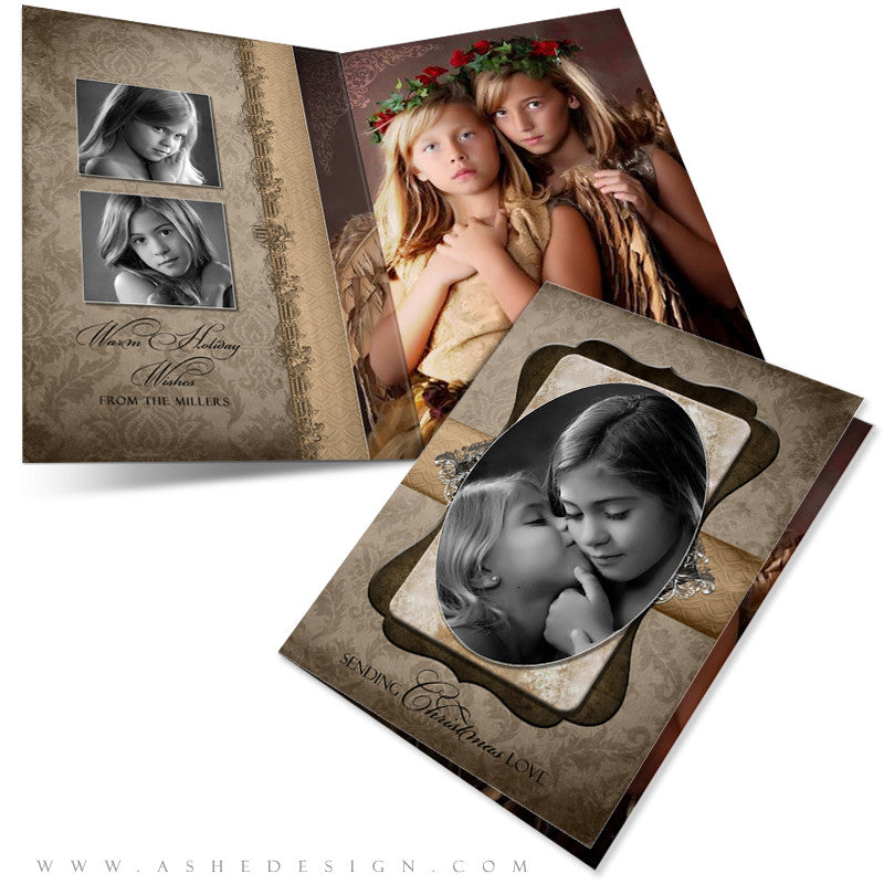 5x7 Folded Christmas Card - Chocolate Silk