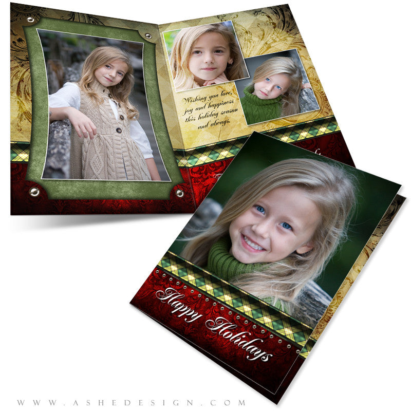 5x7 Folded Christmas Card - Christmas Couture