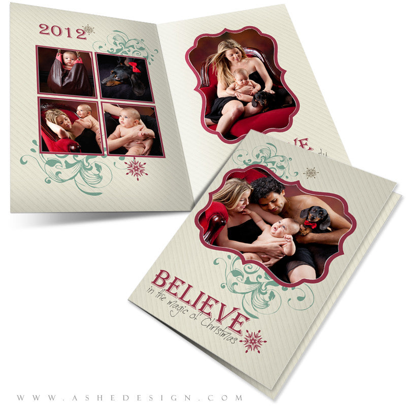 5x7 Folded Card Design - Christmas Magic