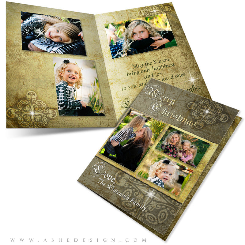 5x7 Folded Christmas Card - First Night