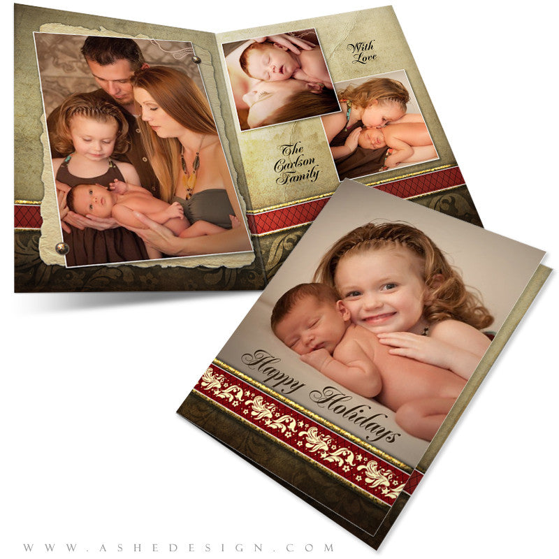 5x7 Folded Christmas Card - Ginger Bread