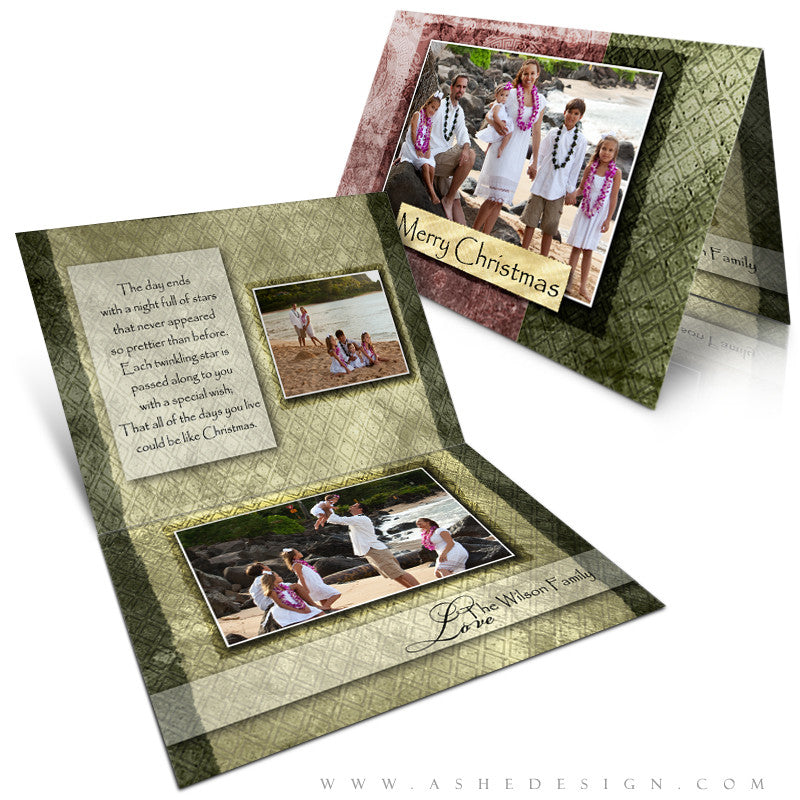 5x7 Folded Christmas Card - Pear Berry