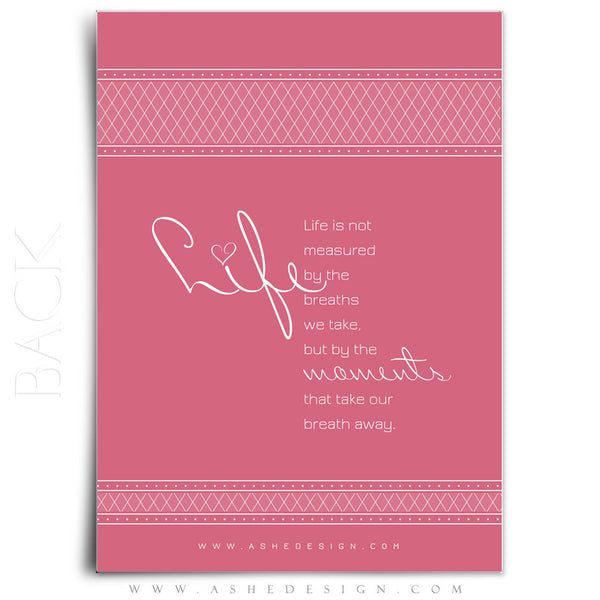 5x7 Flat Wedding Invitation - Raspberry Cream