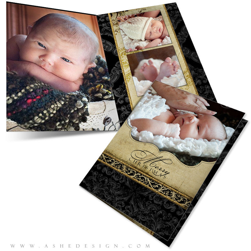5x7 Folded Christmas Card  - Rejoice