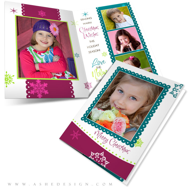 5x7 Folded Card Design - Santa Baby