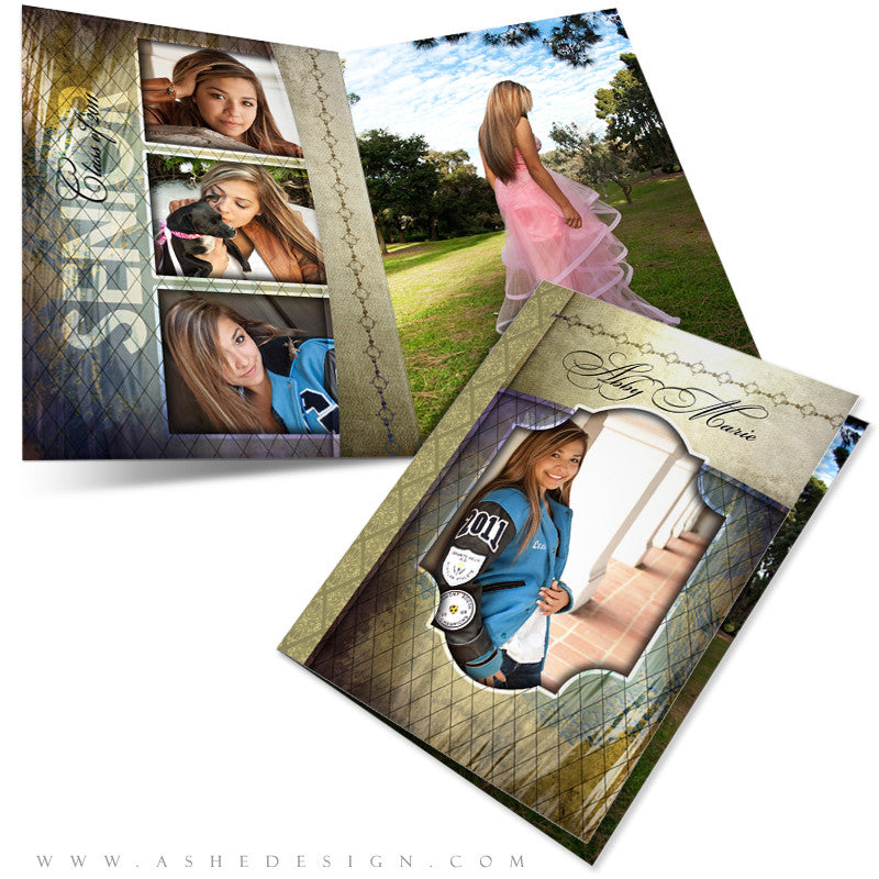 5x7 Folded Card Design - Spring Rain