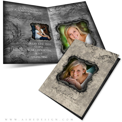 5x7 Folded Graduation Card - Timeless Beauty