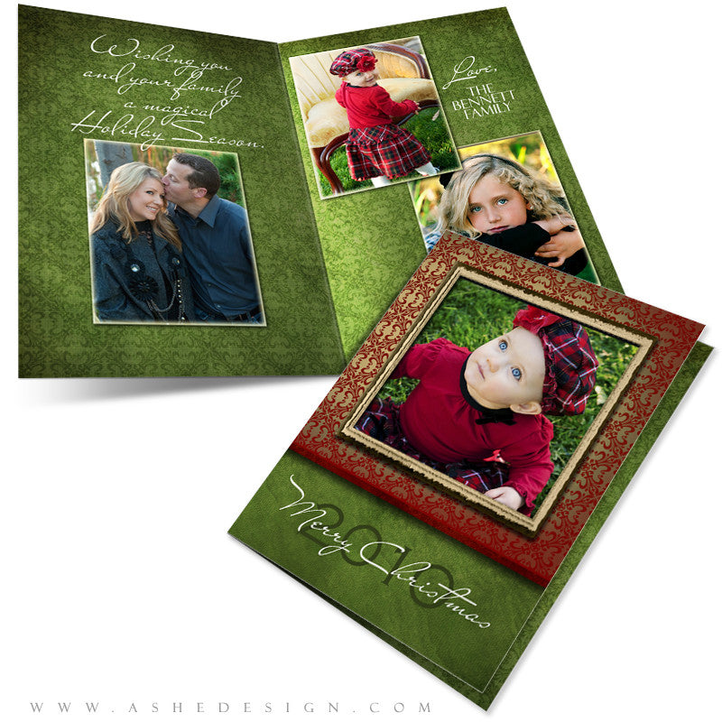 5x7 Folded Christmas Card - Velvet