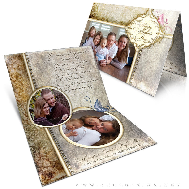 5x7 Folded Mother's Day Card - Wings To Fly