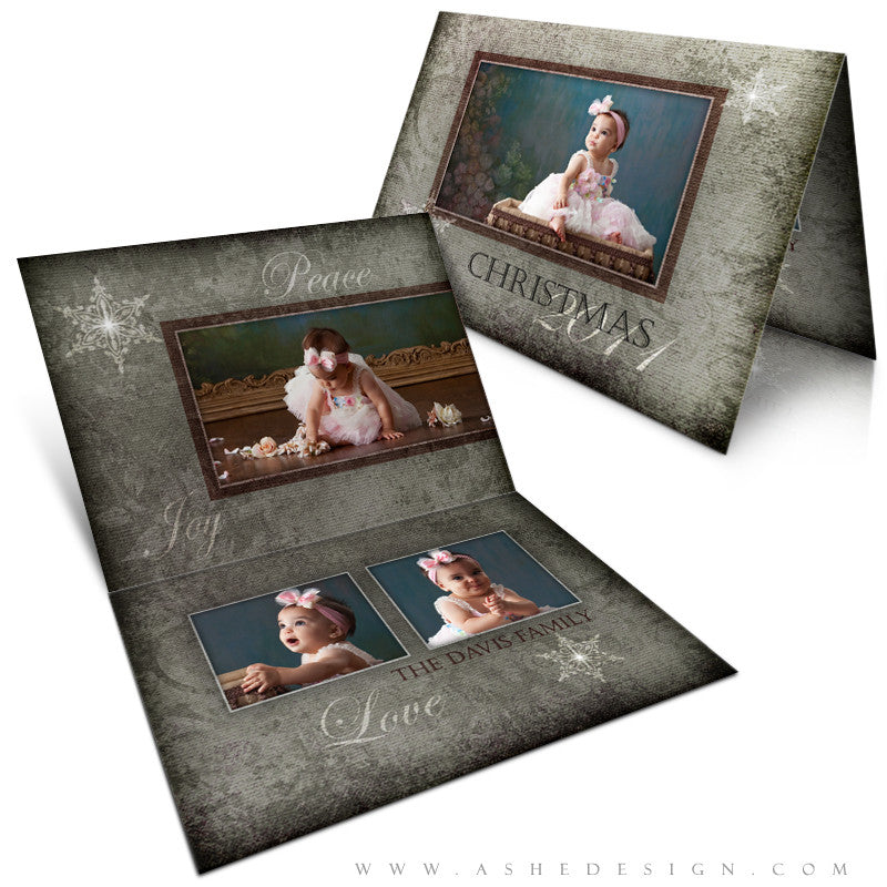 5x7 Folded Christmas Card - Yule Tide