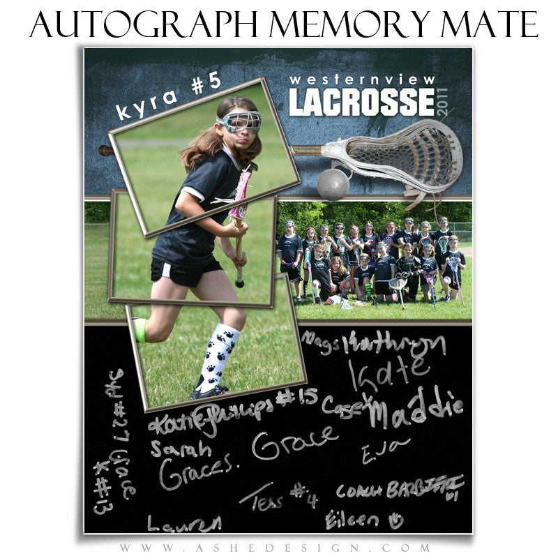 Autograph Memory Mates Design (8x10) - Lacrosse