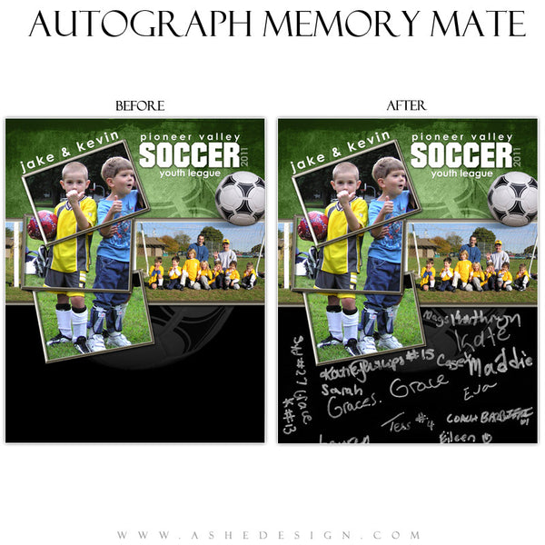 Autograph Memory Mates Design (8x10) - Soccer
