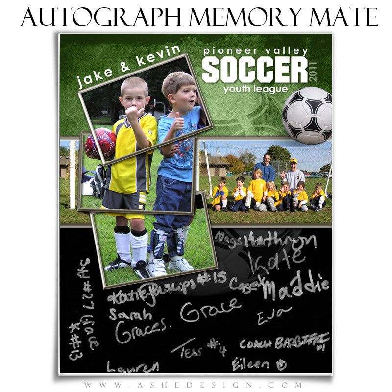 Autograph Memory Mates Design (8x10) - Soccer