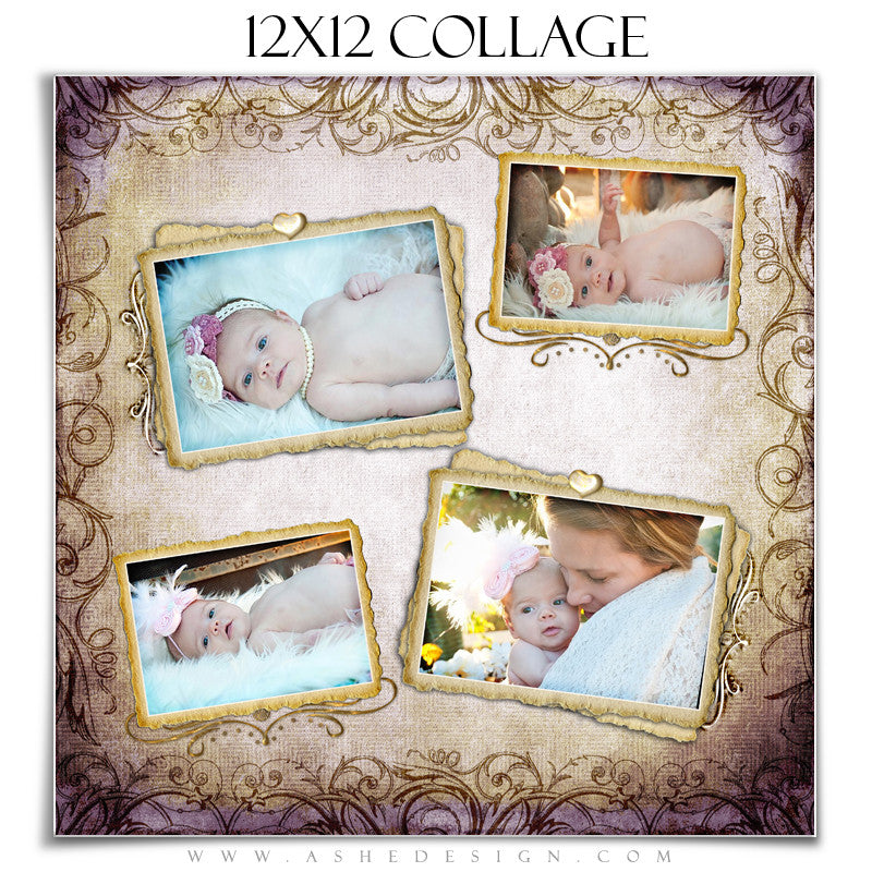Collage Template (12x12) - Fleur De Lis