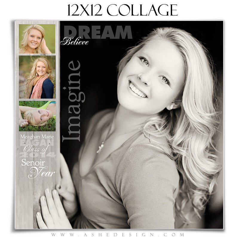 Ashe Design | 12x12 Photography Template | Sculpting Words