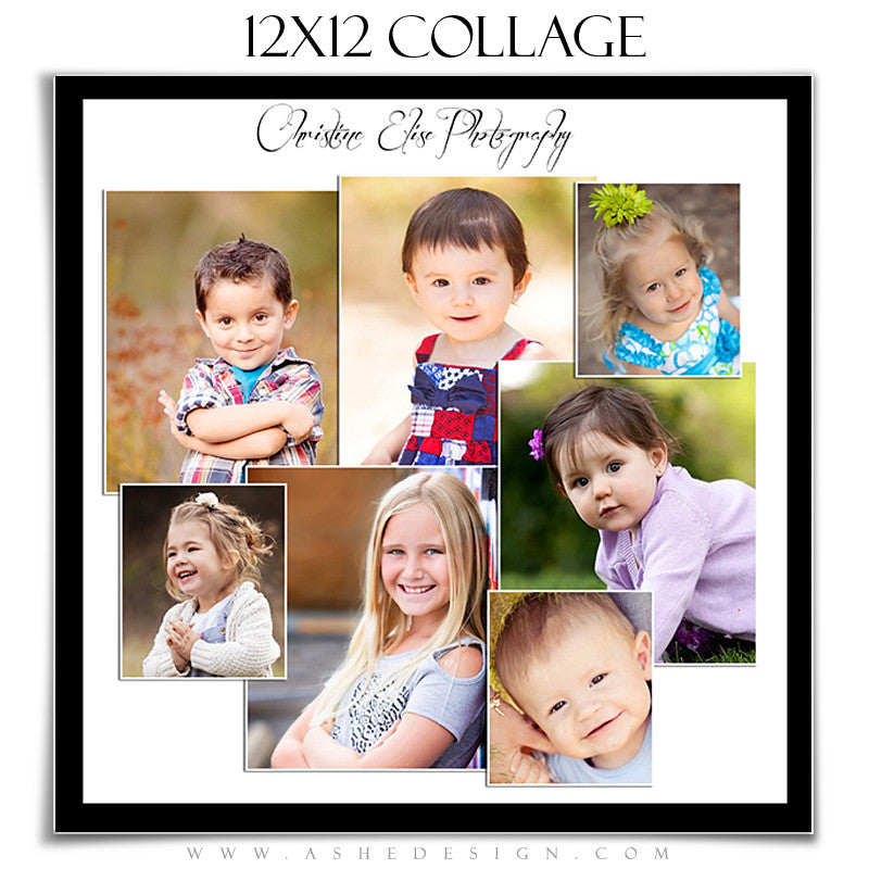 Collage Template (12x12) - Split Panels
