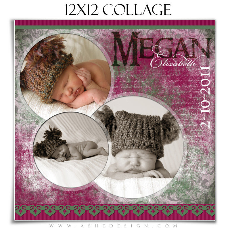 Collage Design (12x12) - Sugar Plum