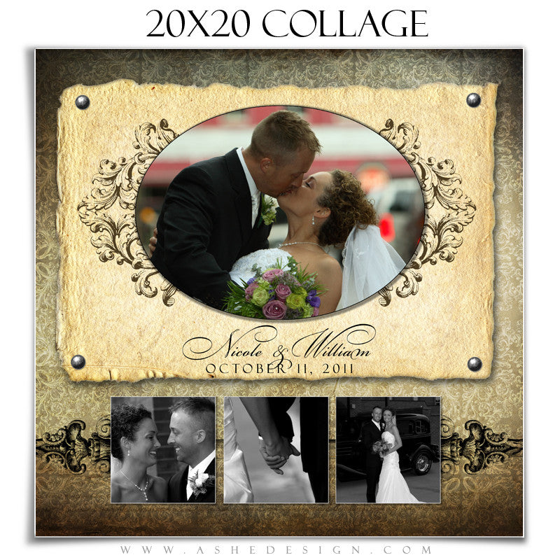 Collage Design (20x20) - Ginger