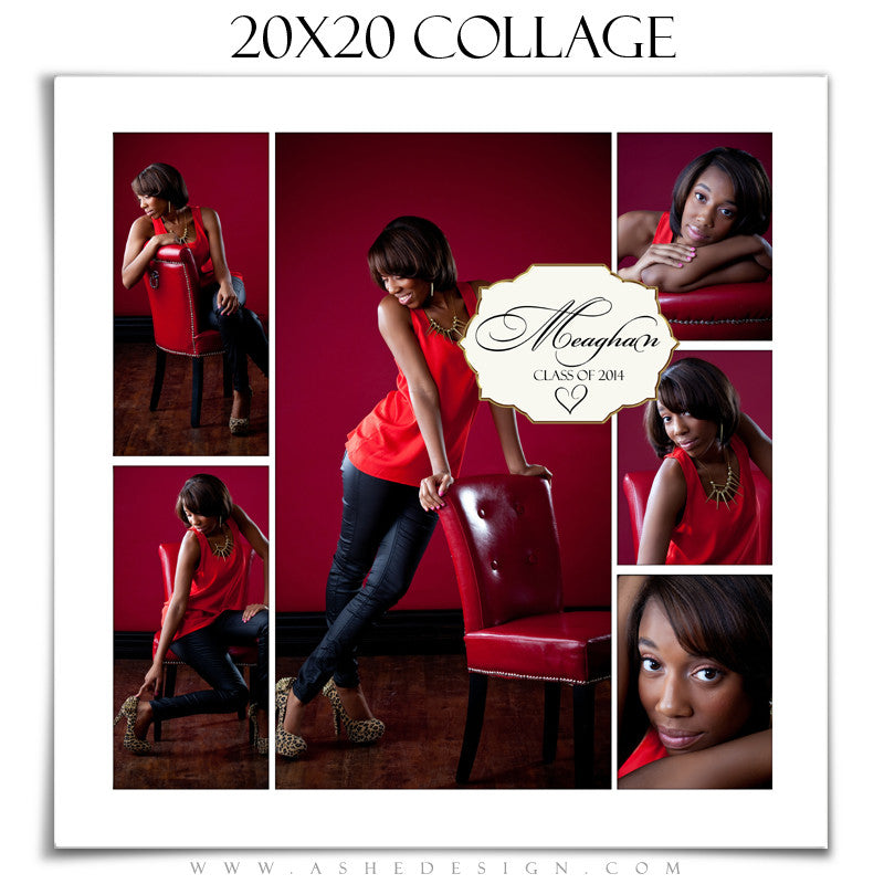 Collage Design (20x20) - Simply White