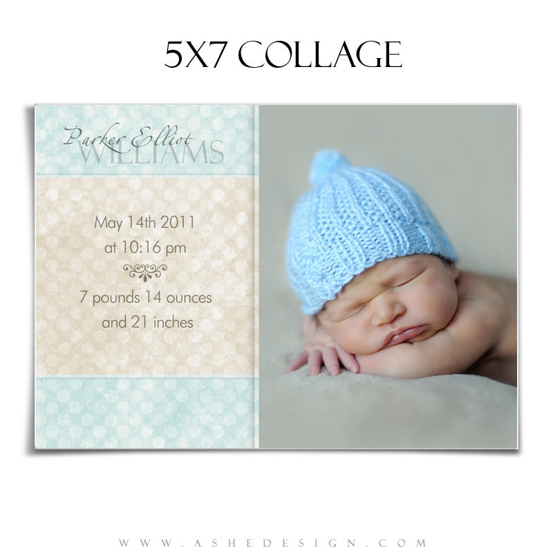 Baby Boy Collage (5x7) - Parker Elliot